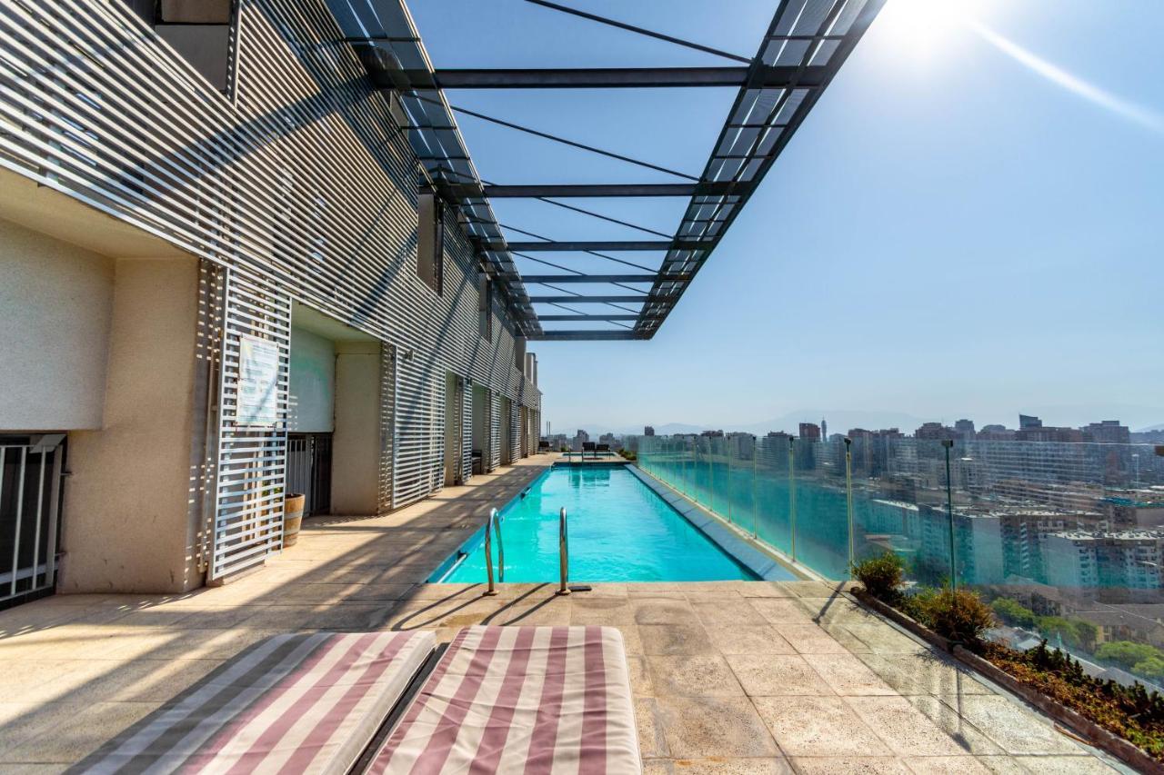 Tribeca Twin Room - Studio With Pool, Wifi, Ac Santiago de Chile Exteriér fotografie